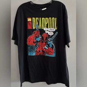 Marvel Deadpool Black Graphic T-Shirt 2XL